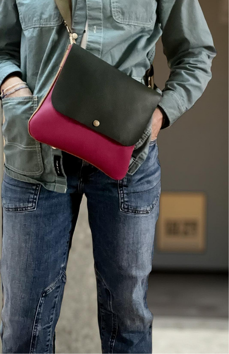 Magenta Colorblock Crossbody Bag – www.amibags.com
