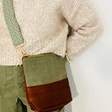 Textile & Leather Crossbody