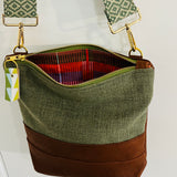 Textile & Leather Crossbody