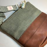 Textile & Leather Crossbody