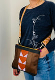 Arrow Leather Crossbody Bag