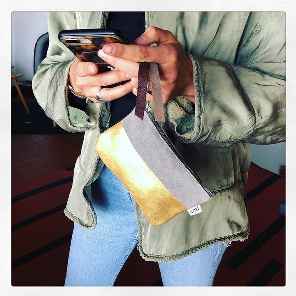 Suede Dip Zip